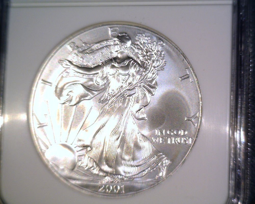 Silver American Eagle Bullion Coin 2001 NGC MS69 $1 One Full Ounce .999 fine