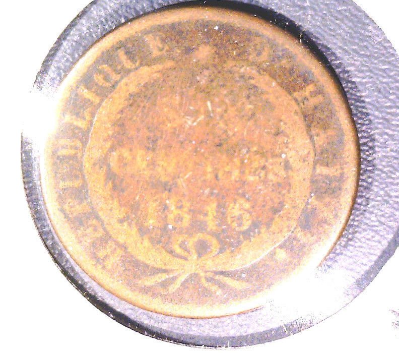 1846 Haiti 6 centimes coin KM#28