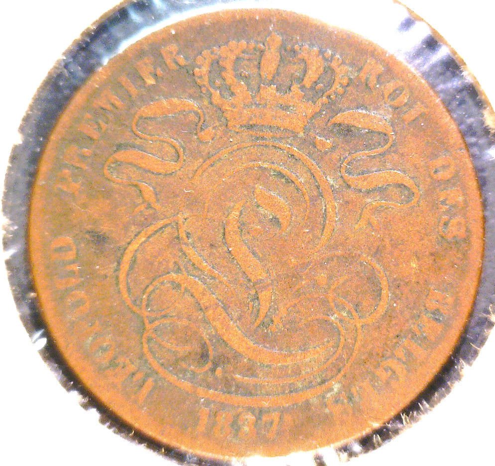 1837 Belgium 5 centimes coin KM#5.1