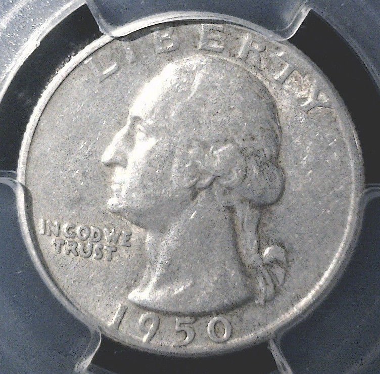 1950 D Washington Quarter PCGS XF45