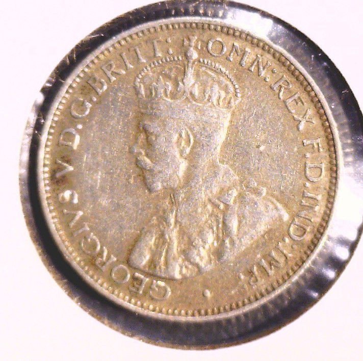 1936 M Australia Silver Sixpence Coin XF KM#25 .0839 ASW