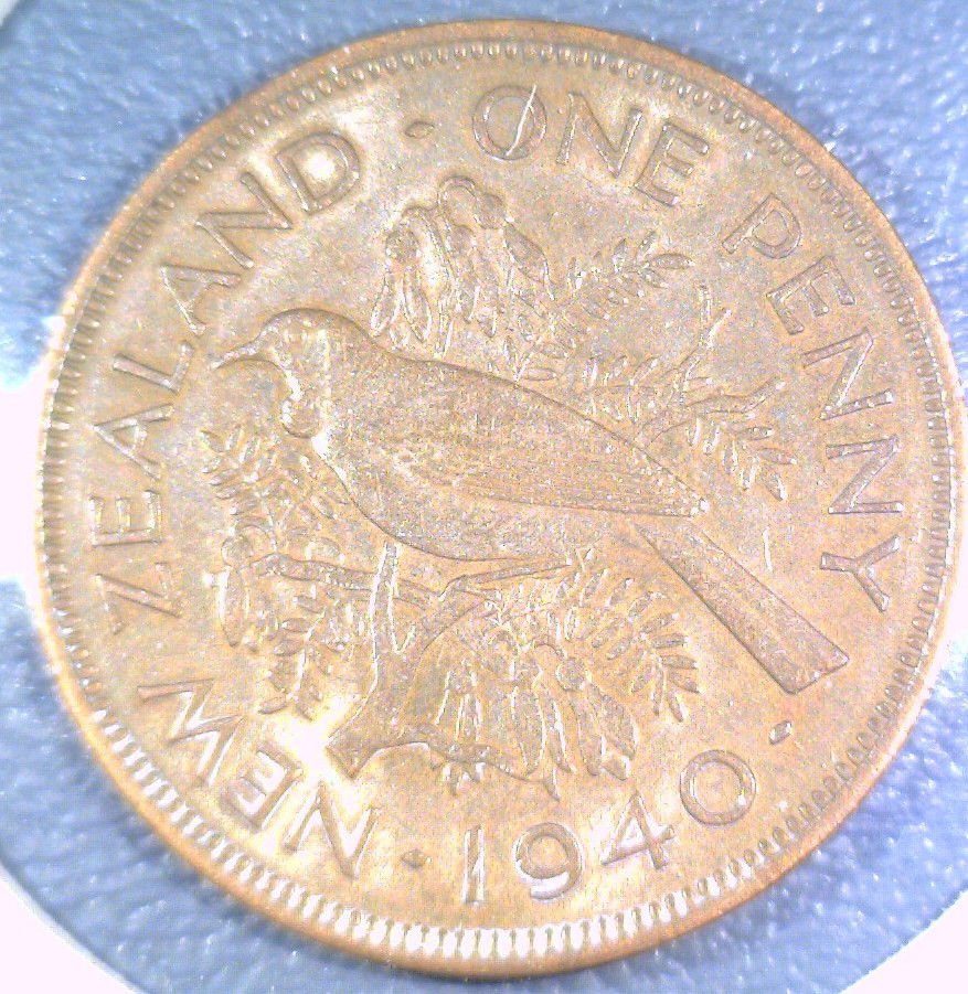 1940 New Zealand Penny KM# 13 Uncirculated