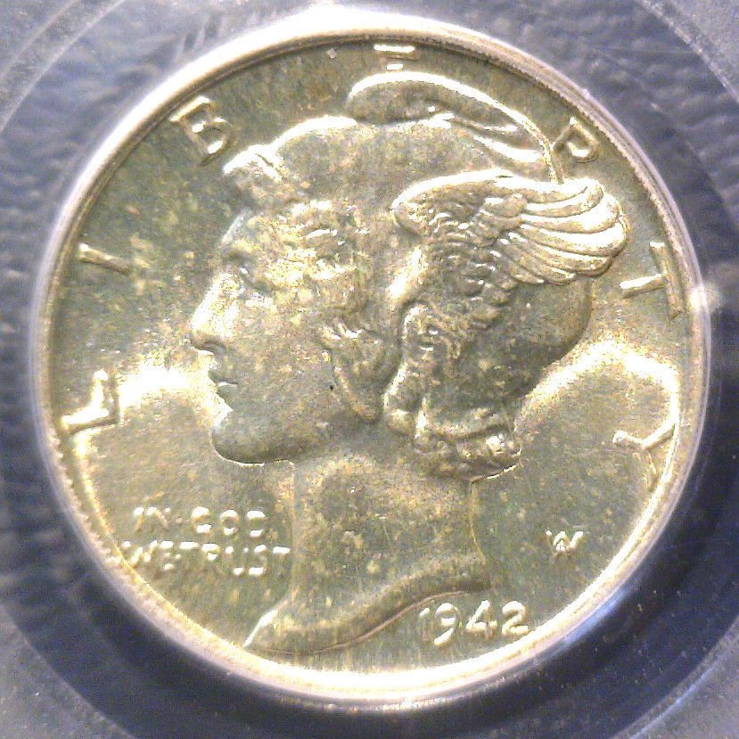 1942 D Mercury Dime PCGS MS65FB Winged Liberty Full Bands