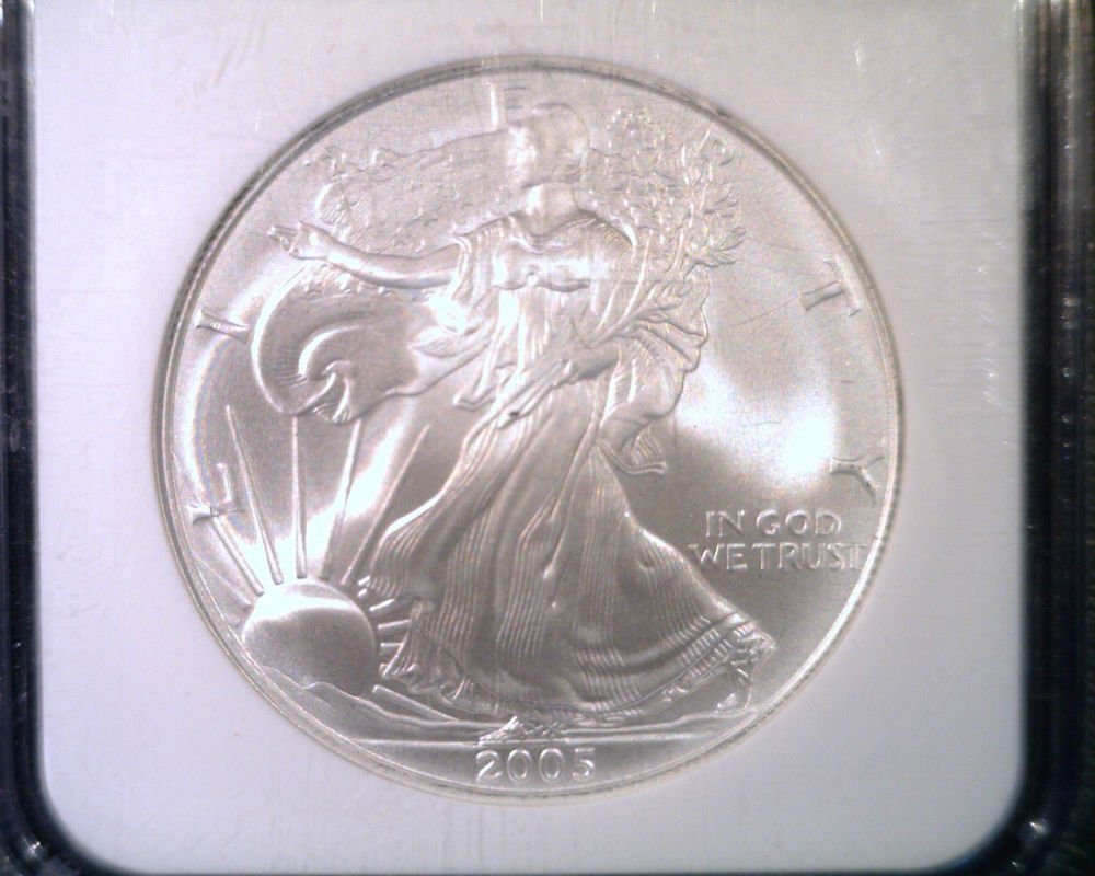 NGC MS69 US 2005 American Silver Eagle Bullion/Dollar #D