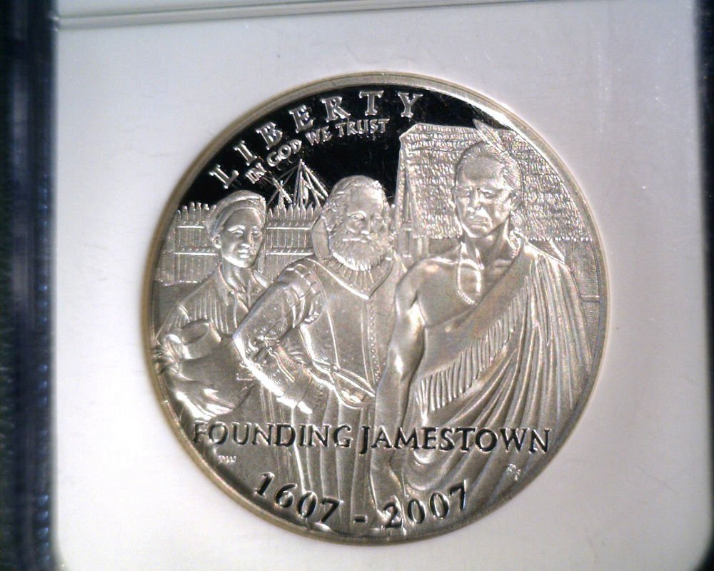 2007 Jamestown Silver Commemorative Dollar NGC PF70 Ultra Cameo Wholesale