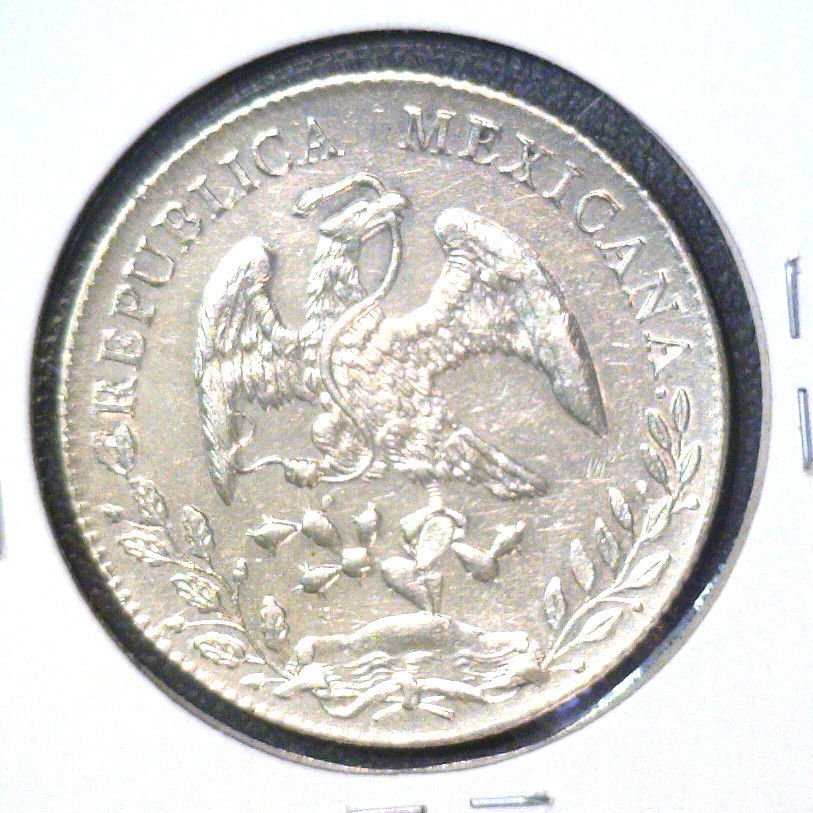 1895 Go R.S. Mexico Silver 8 reales Coin KM#377.8 Guanajuato .7859 ASW AU