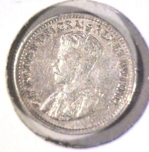 1919 Canada Silver 5 cent coin XF KM#22 .0336 ASW