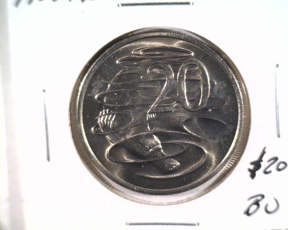 1983 Australia 20 cents coin KM#66 Brilliant Uncirculated Duckbill Platypus BU