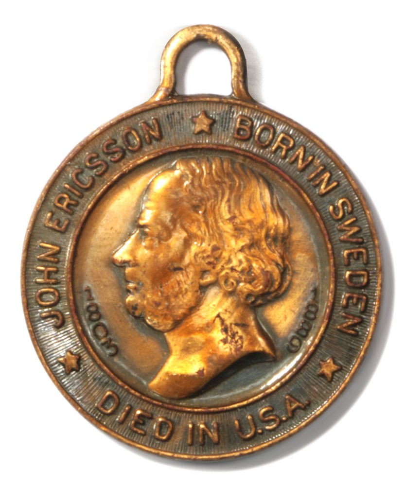 1926 John Ericsson National Monument Souvenir Medal Ironclad Ship USS Monitor