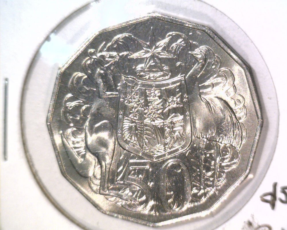 1983 Australia 50 cents BU coin KM#68 Coat of Arms