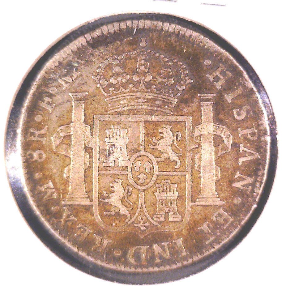 1798 F.M. Mexico Silver 8 reales Coin KM#109 Mexico City .7797 ASW VF Details