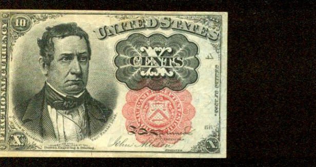 US Fractional Currency 10 cents note FR-1264 Series of 1871