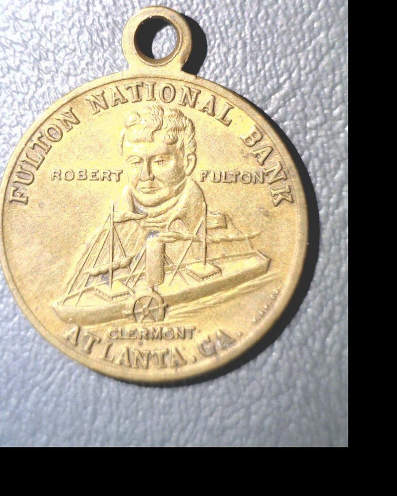 1955 Bronze Medallion Atlanta Georgia Fulton National Bank -Clermont 28 mm