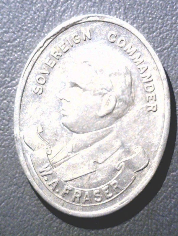 Omaha NE -Woodmen of the World Oval Medal XF Sovereign Commander W.A. Fraser