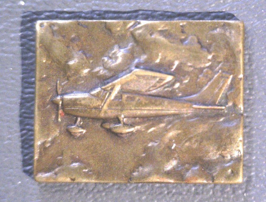 Bronze Token Piper Club of America - Cessna 172 Aircraft in Flight - 25 mm - XF
