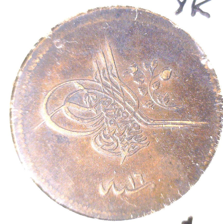 Turkey 20 Para Coin KM#668.1 Arab Year 1255