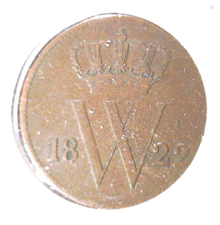 1822 Netherlands Utrecht Cent Coin KM#47