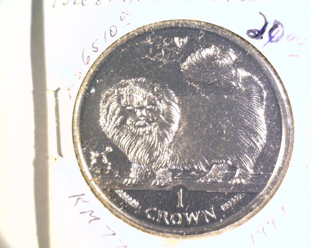 1997 Isle of Man BU Crown Coin Brilliant Uncirculated KM#774 Cat