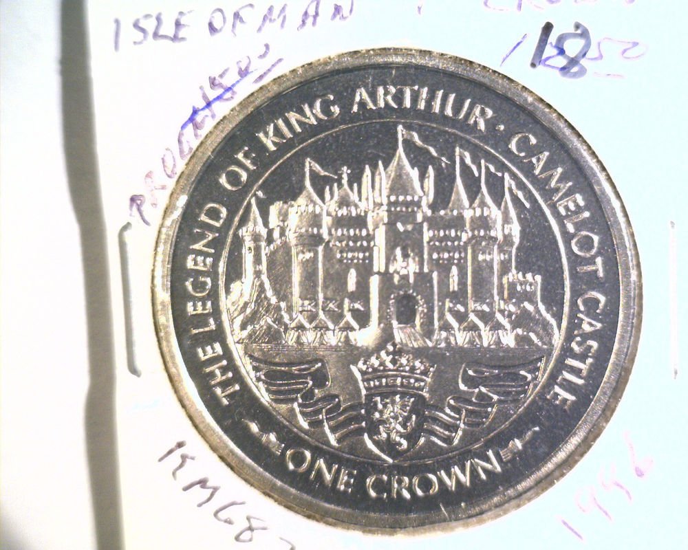 1996 Isle of Man BU Crown Coin Brilliant Uncirculated KM#683 Arthur Camelot