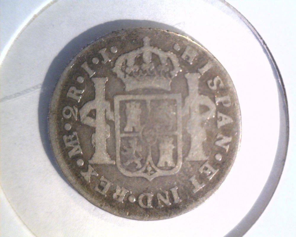 Peru 1788 I.J. Lima Silver 2 Reales coin KM#76a .1949 ASW Carlos III