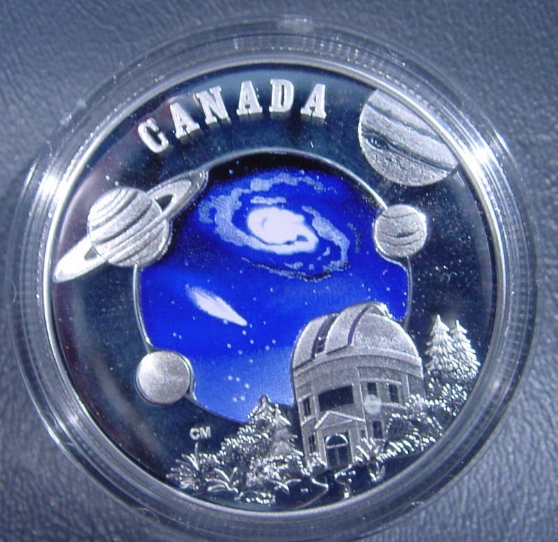 2009 Canada Silver $30 Proof Coin International Year of Astronomy OGP COA
