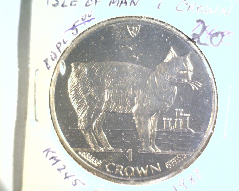 1988 Isle of Man BU Crown Coin Brilliant Uncirculated KM#245 Cat