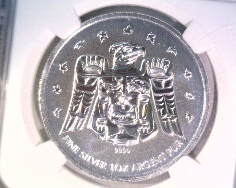 2009 Canada Silver $5 Coin Vancouver 2010 Olympics NGC MS69 1 of first 200,000