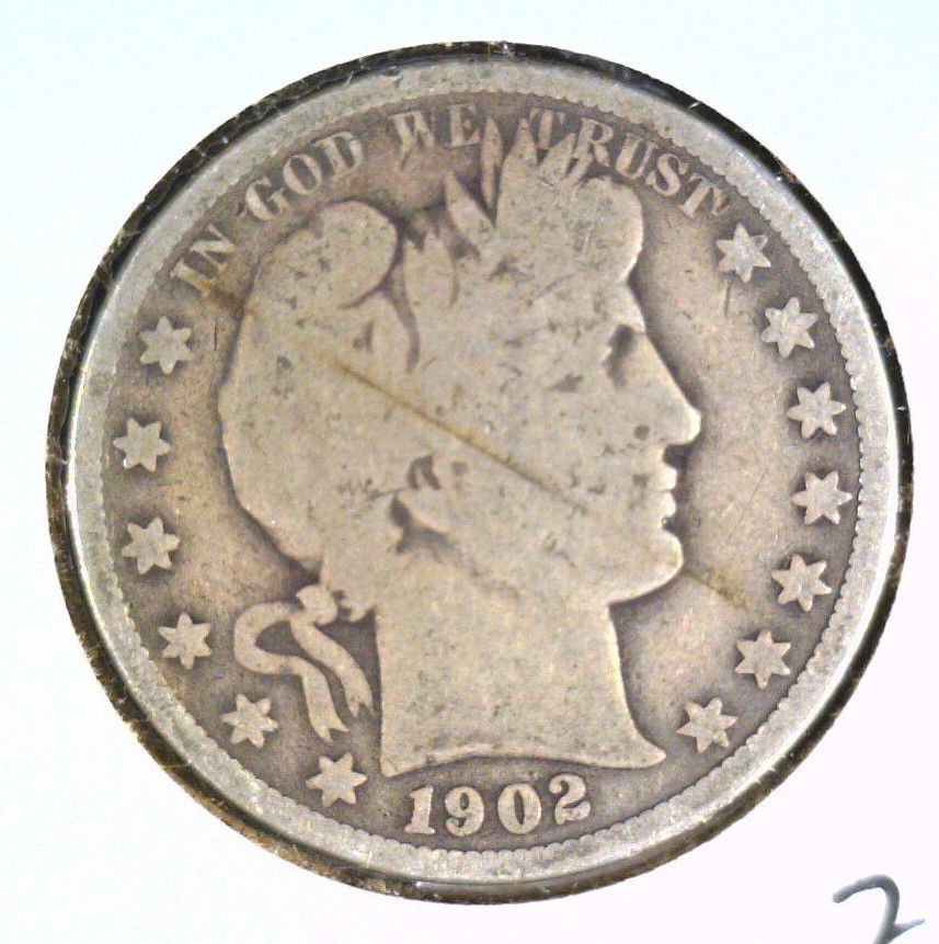 1902 O Silver Barber Half Dollar Good Details Scratched