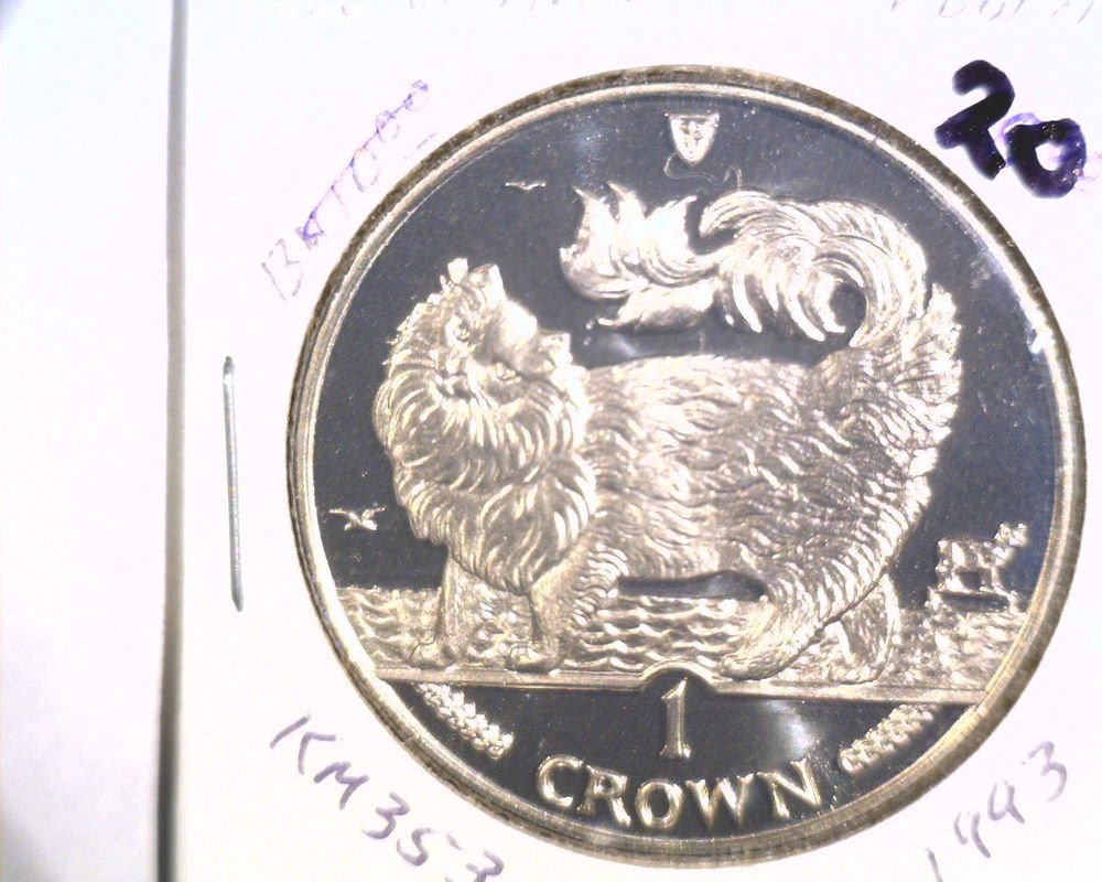 1993 Isle of Man BU Crown Coin Brilliant Uncirculated KM#353 Cat