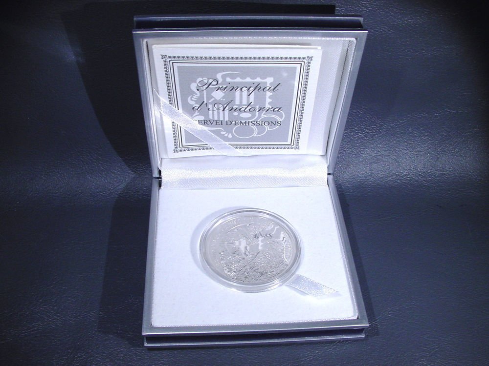 Andorra 2011 Silver Proof 5 diners coin Golden Eagle 1/2 oz .999 fine Ltd. Ed.