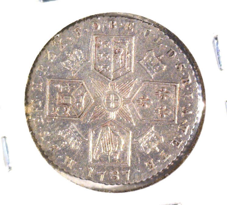 1787 Great Britain Silver Sixpence Coin AU KM#606.2 Geo. III .0895 ASW