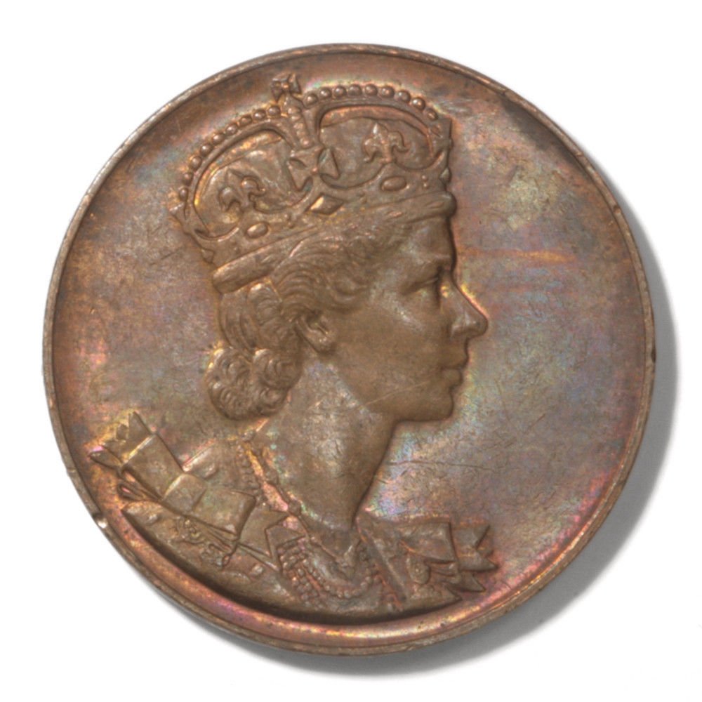 1953 Canada Elizabeth II Coronation Medal Toning AU