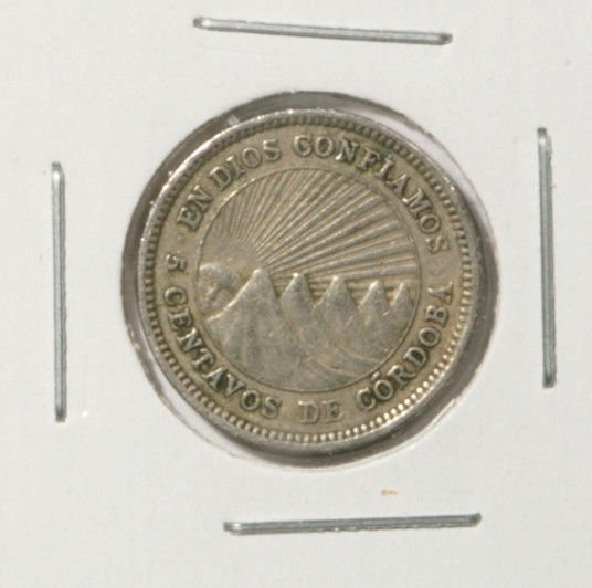 1954 Nicaragua 5 centavos coin KM#24.1