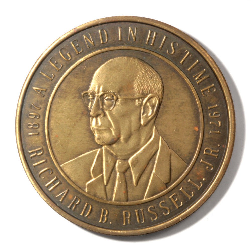1971 State Of Georgia - Richard B. Russell Jr - AU Commemorative Bronze Medal
