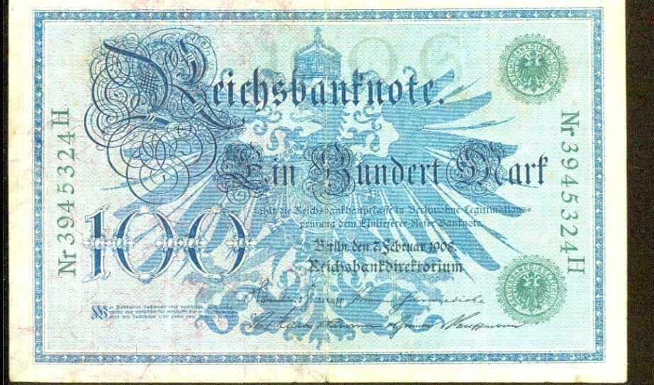 1908 Germany 100 Mark Note Pick #34 German Empire X