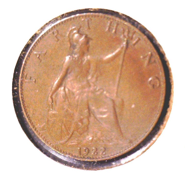 Great Britain 1922 Farthing Coin KM#808.2 UNCIRCULATED !
