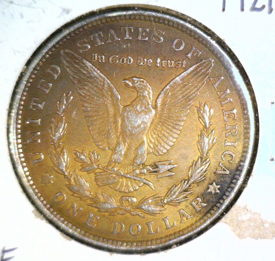 1921 Morgan Silver Dollar Very Fine VF Below Wholesale ! Interesting Color