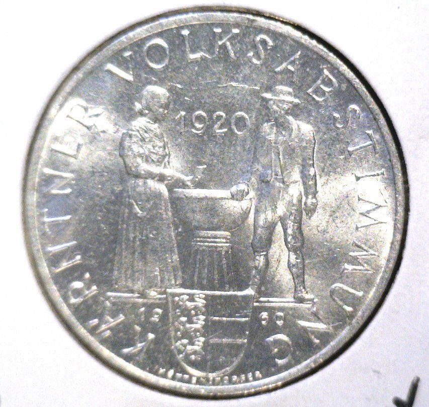 Austria 1960 Silver 25 Schilling Coin BU .3344 ASW KM#2890 Carinthian Plebescite