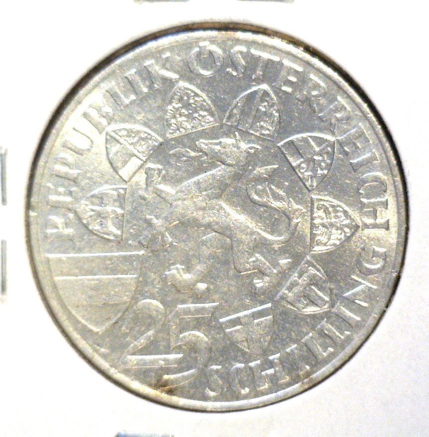 Austria 1959 Silver 25 Schilling Coin BU .3347 ASW KM#2884 Erzherzog Johann