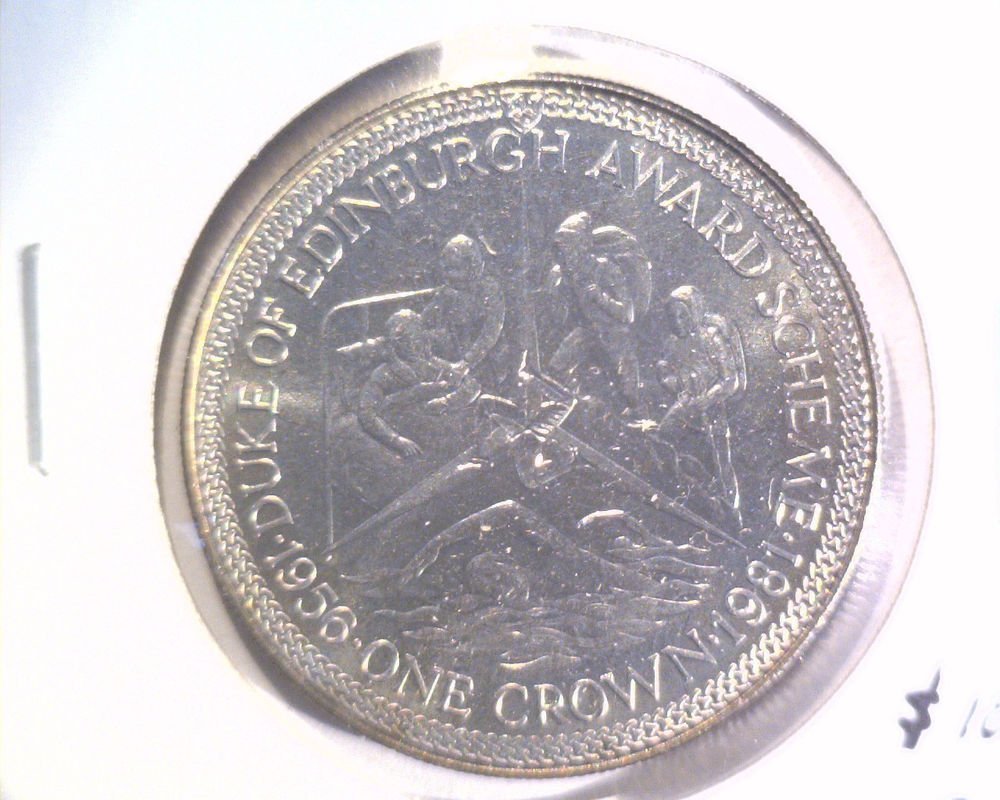 1981 Isle of Man BU Crown Coin KM#75 Duke of Edinburgh Award Scheme