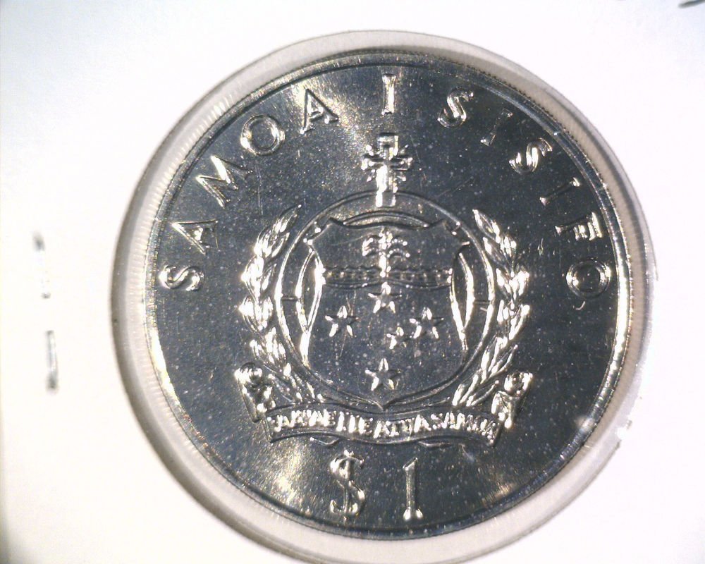 1992 Western Samoa One Dollar Coin KM#88 BU 40th Anniversary Reign of Elizabeth