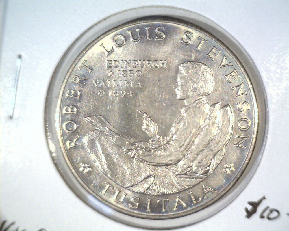 1969 Western Samoa One Tala Coin KM#8 BU Robert Louis Stevenson