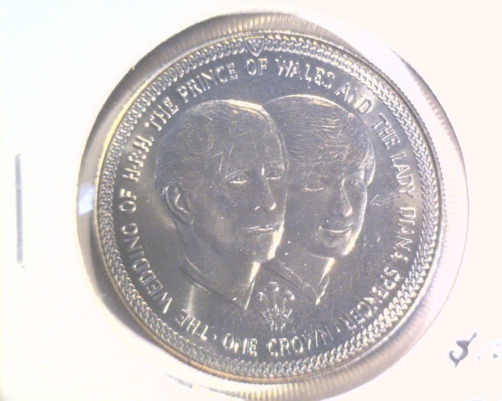 1981 Isle of Man BU Crown Coin KM#82 Royal Wedding of Chuck and Di
