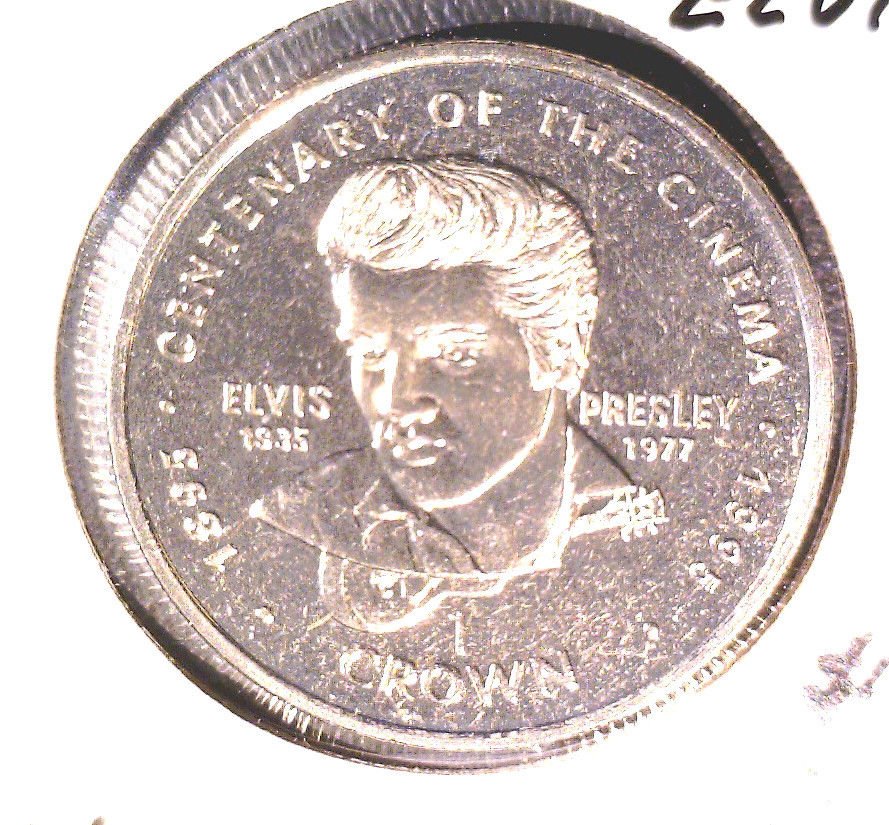 1996 Gibraltar Elvis Crown Coin KM#465 BU