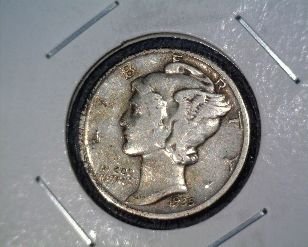 1935 Mercury / Winged Liberty Dime Fine Condition