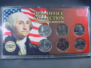 American Silver and Clad Coinage * 6 Washington Quarters 1964 (2) 1976 (2) etc