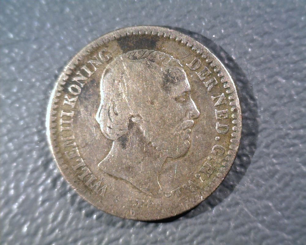 1887 Netherlands 10 cents Koningrijk der Nederlanden KM# 80 VF SILVER.0288 ASW