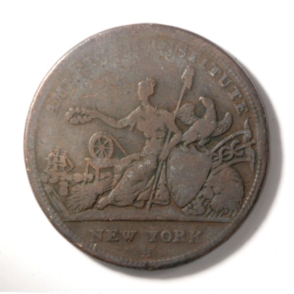 1836 Store Card NY R&W Robinson Copy of Medal Awarded for Button Manufacturing