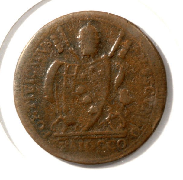 Papal States 1802 BAIOCCO COIN KM#1267 Pope Pius VII