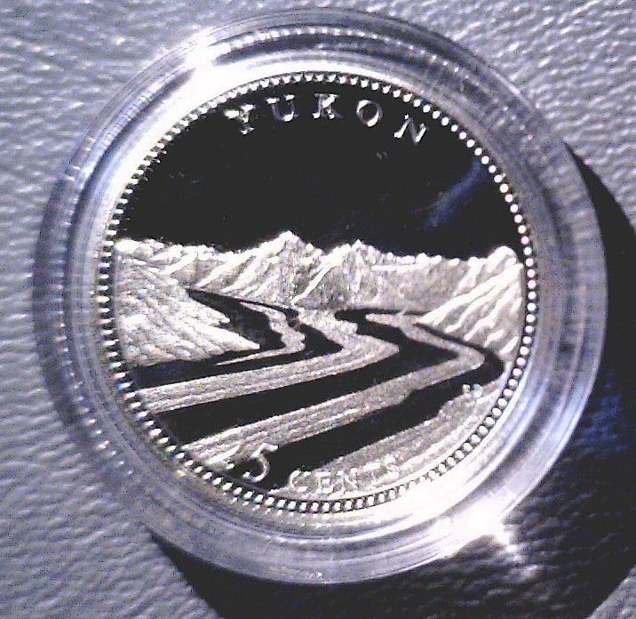1992 Canada Commemorative Silver Proof 25 cent Coin .925 Silver Yukon with COA